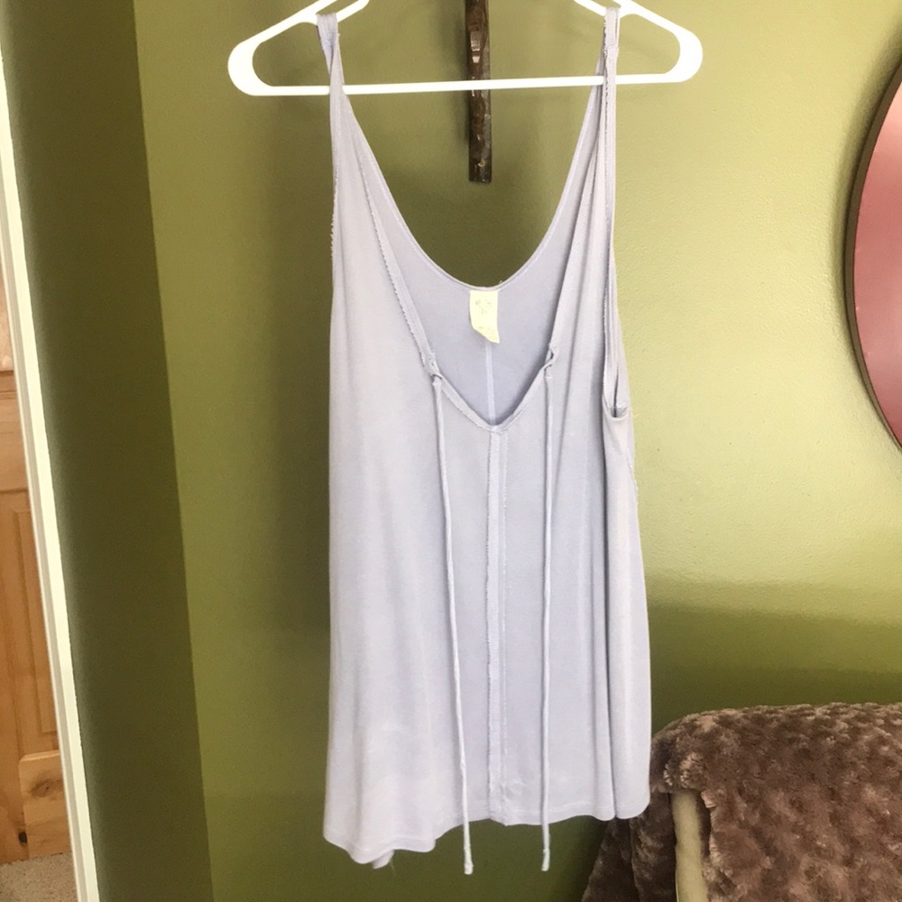 Pale blue loose tank